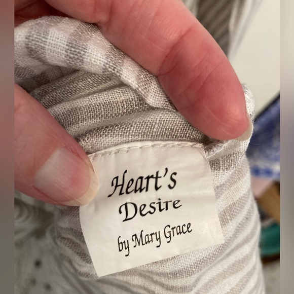 Heart’s Desire by Mary Grace XL linen striped dress - Picture 6 of 8